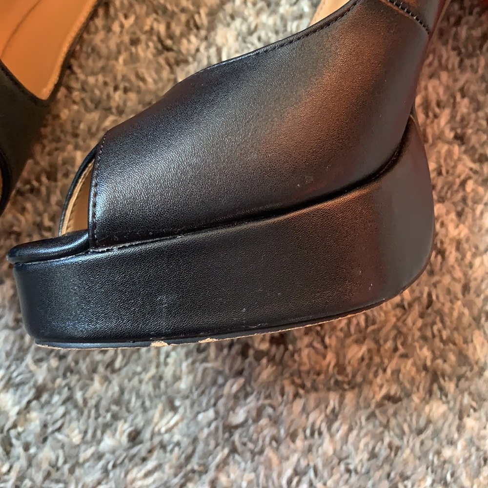 Louboutin Lady Peep Platform Black and Red Sole Heels Sz41 - Picture 11 of 14